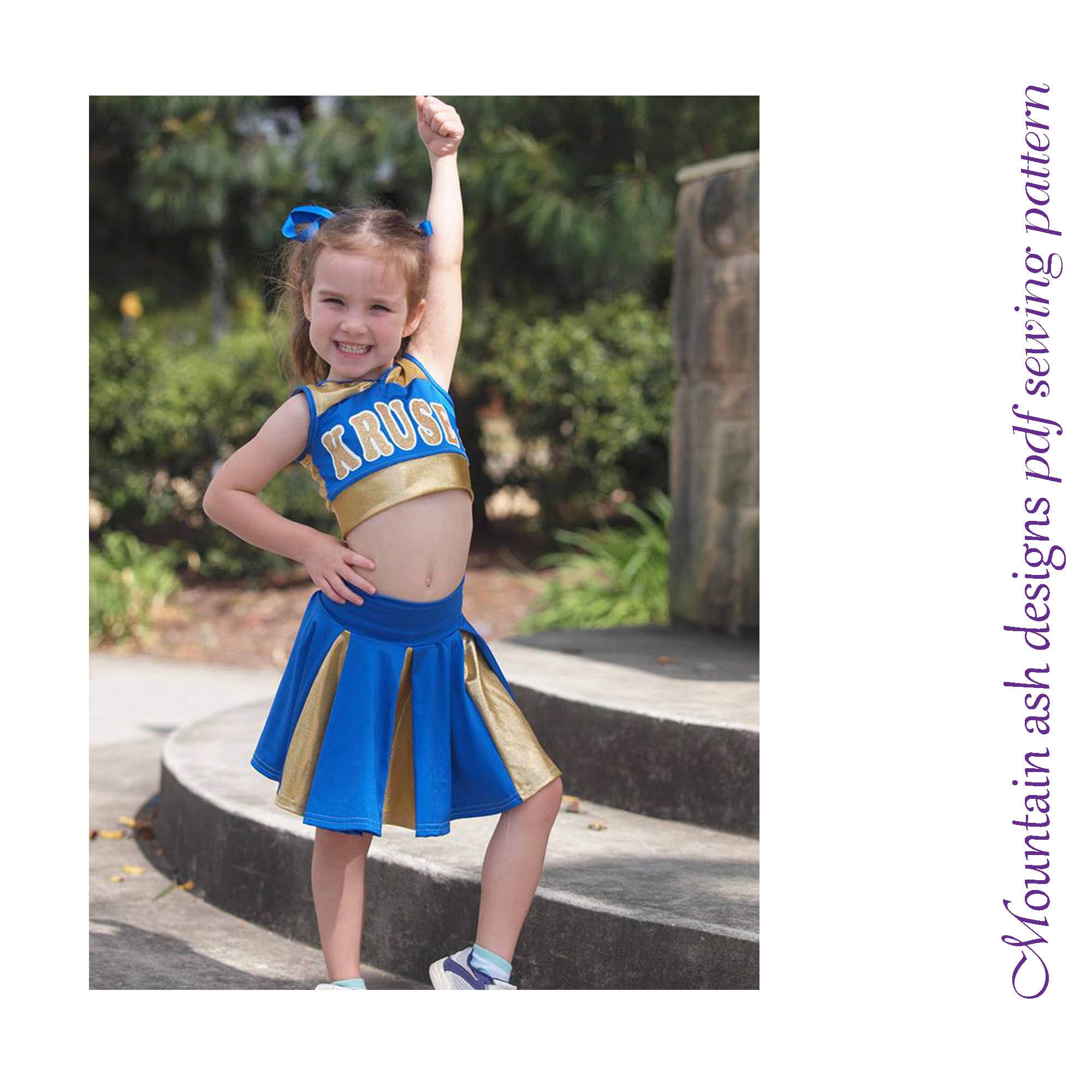 Cheer 1 Cheer Uniform Girls Pdf Sewing Pattern Cheerleading Etsy