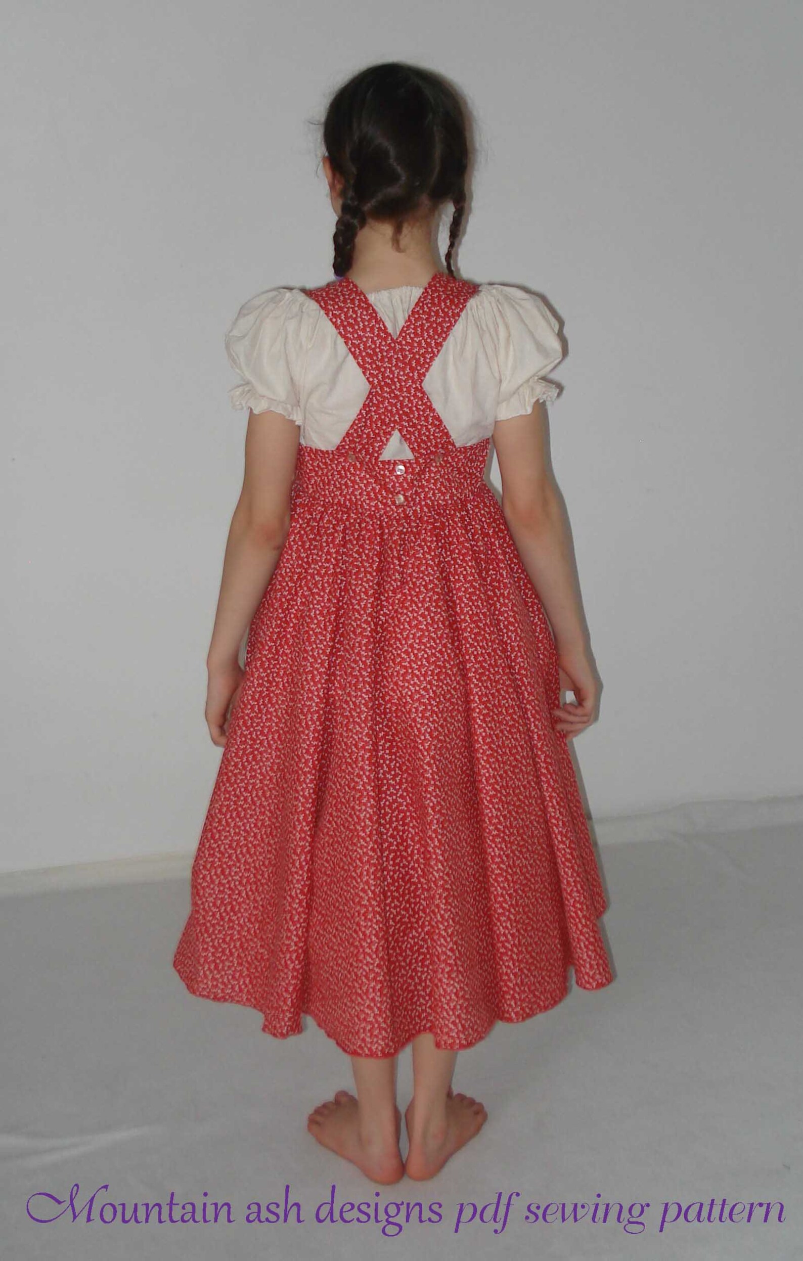 Amelia Pdf Sewing Pattern Girls Sizes 1-10 Dress Bonnet - Etsy