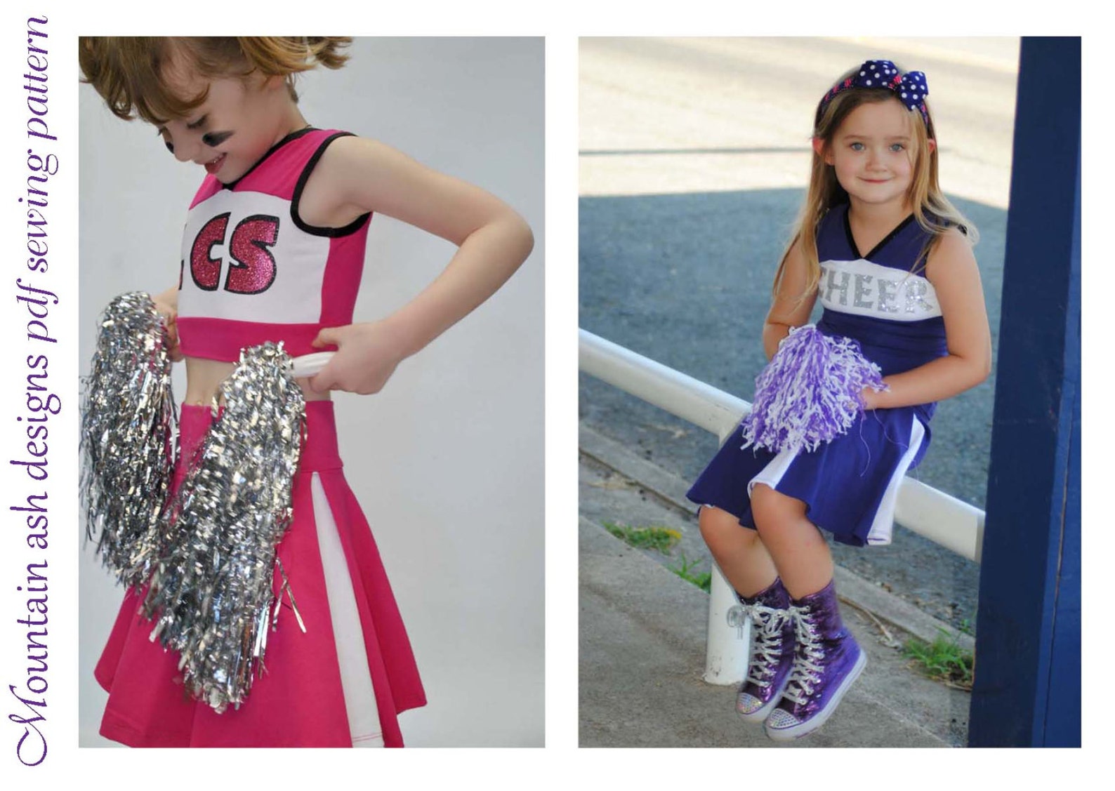 Cheer 1 pdf Sewing Pattern Girls Cheerleading Costume Etsy