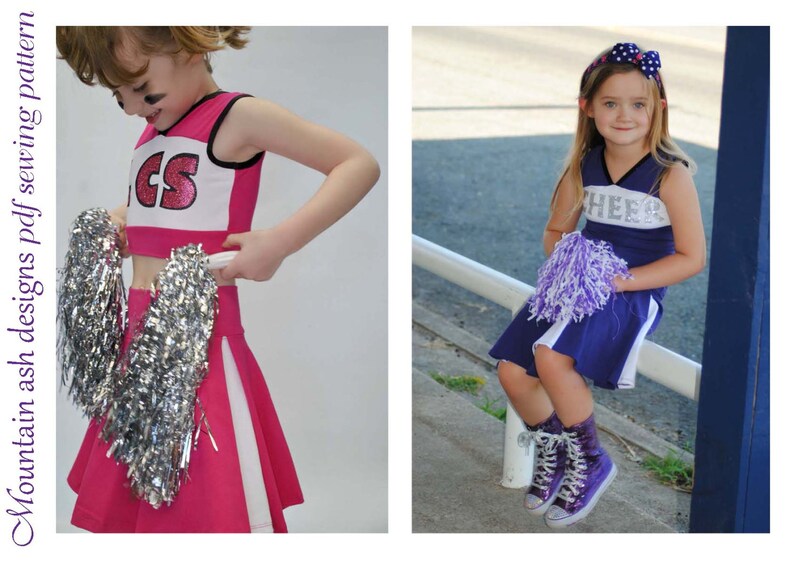 Cheer 1 pdf Sewing Pattern Girls Cheerleading Costume | Etsy