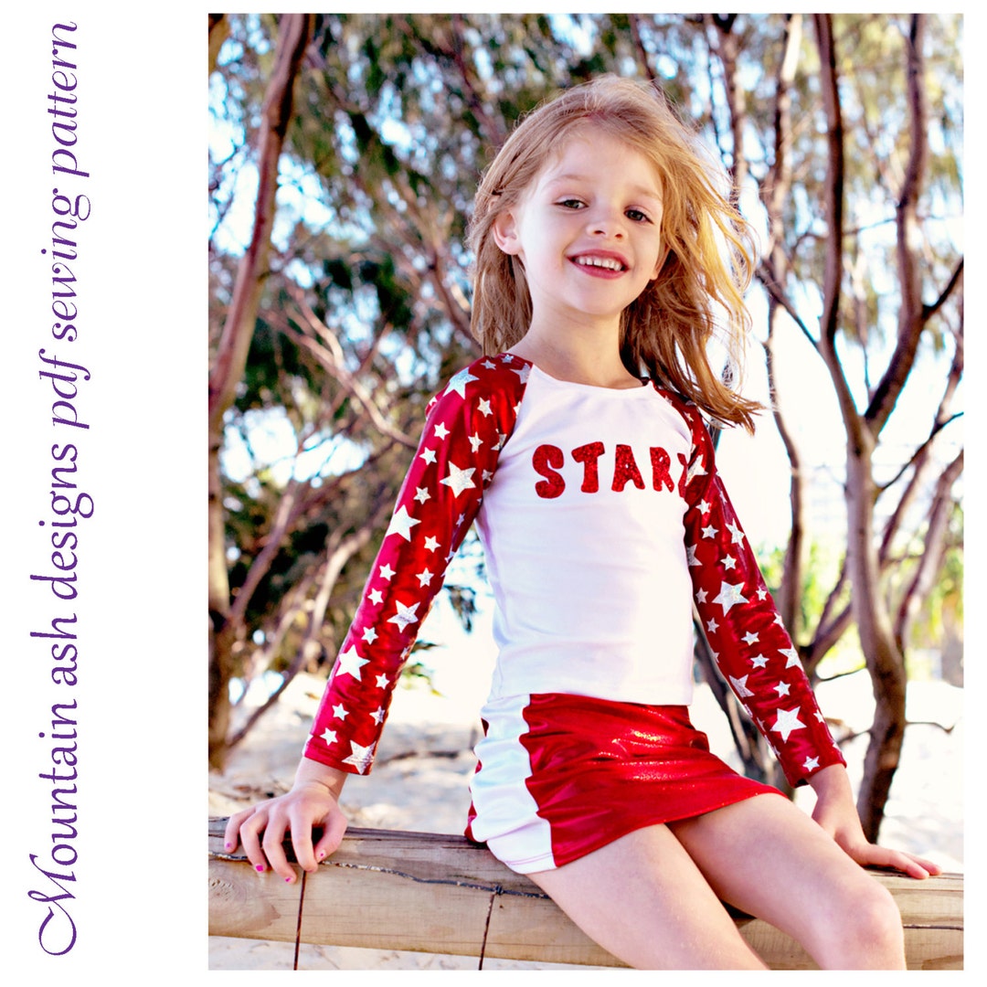 All Star Cheerleading Tops Pattern Cheer 4 Girls Sizes 214 Crop Top