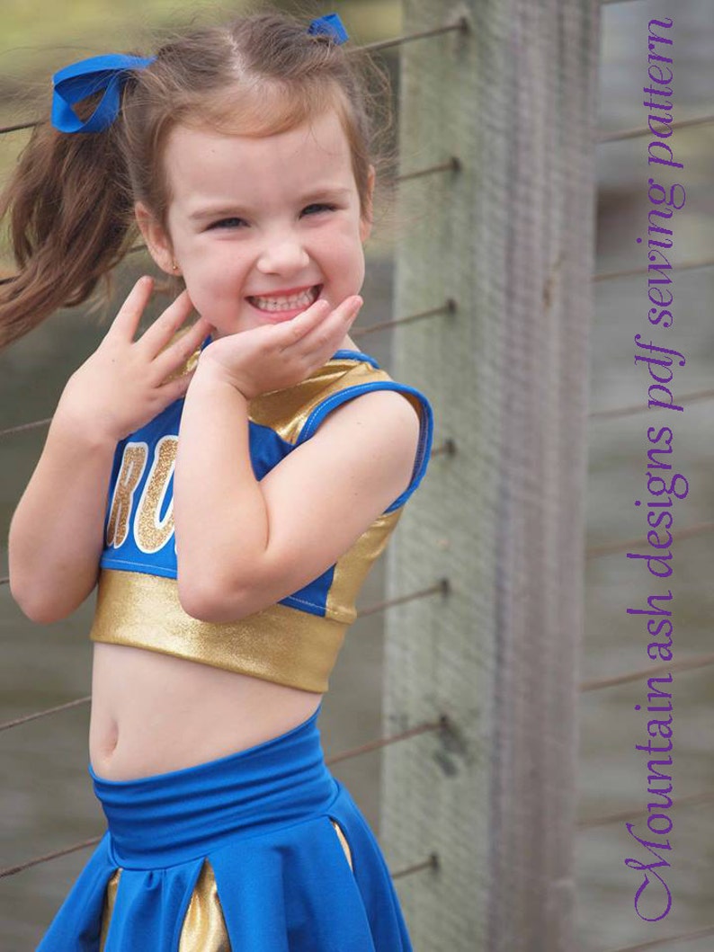 Cheer 1 Cheer Uniform Girls Pdf Sewing Pattern Cheerleading Etsy