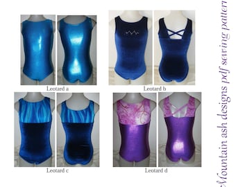 Leotard Pattern Leotards 1 Gymnastics Gym Ballet Dance Sewing Pattern Girls Sizes 2-14