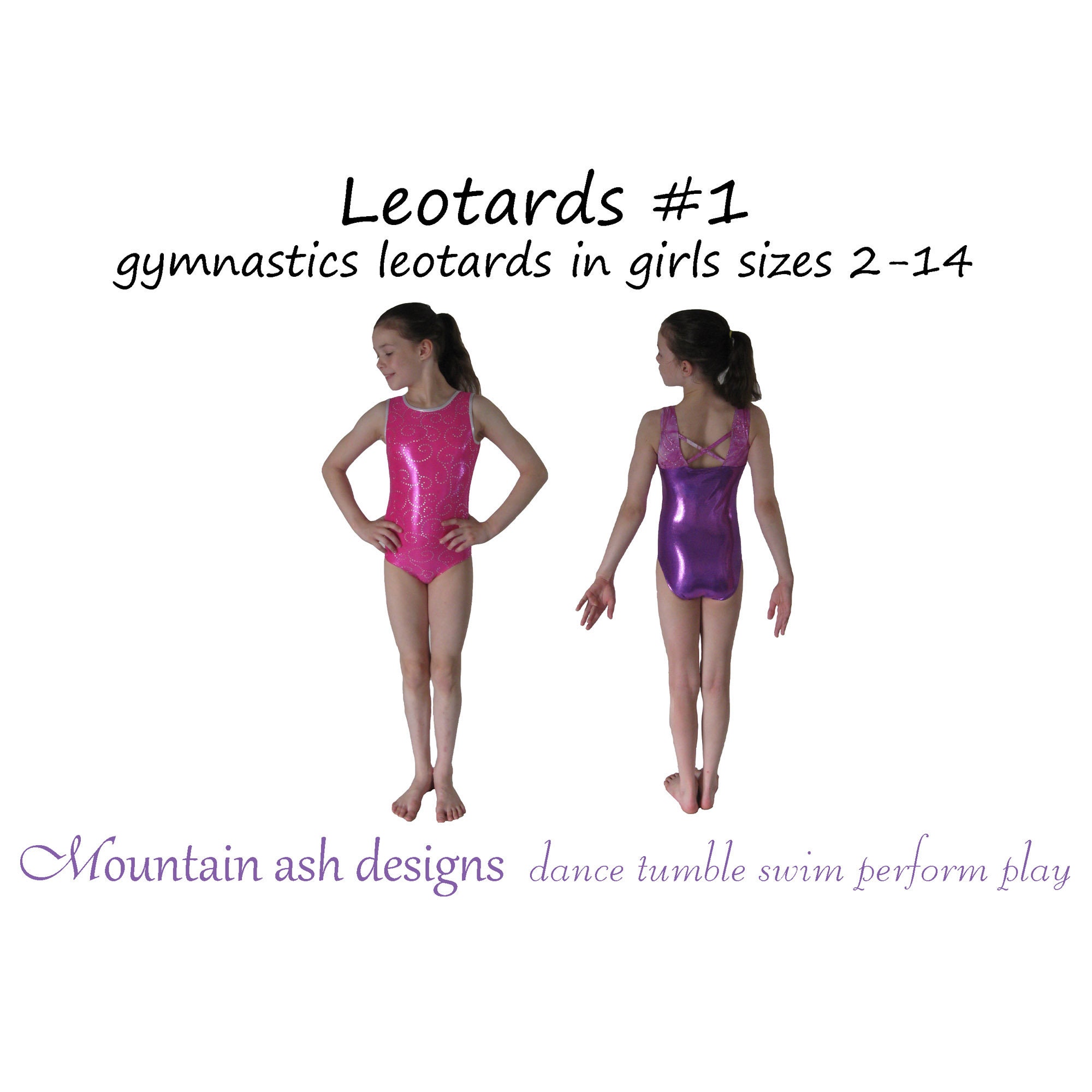 Gymnastics and Dance Tops 1 in Girls Sizes 2-14