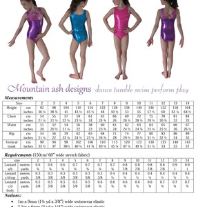 Leotard Pattern Leotards 1 Gymnastics Gym Ballet Dance Sewing - Etsy