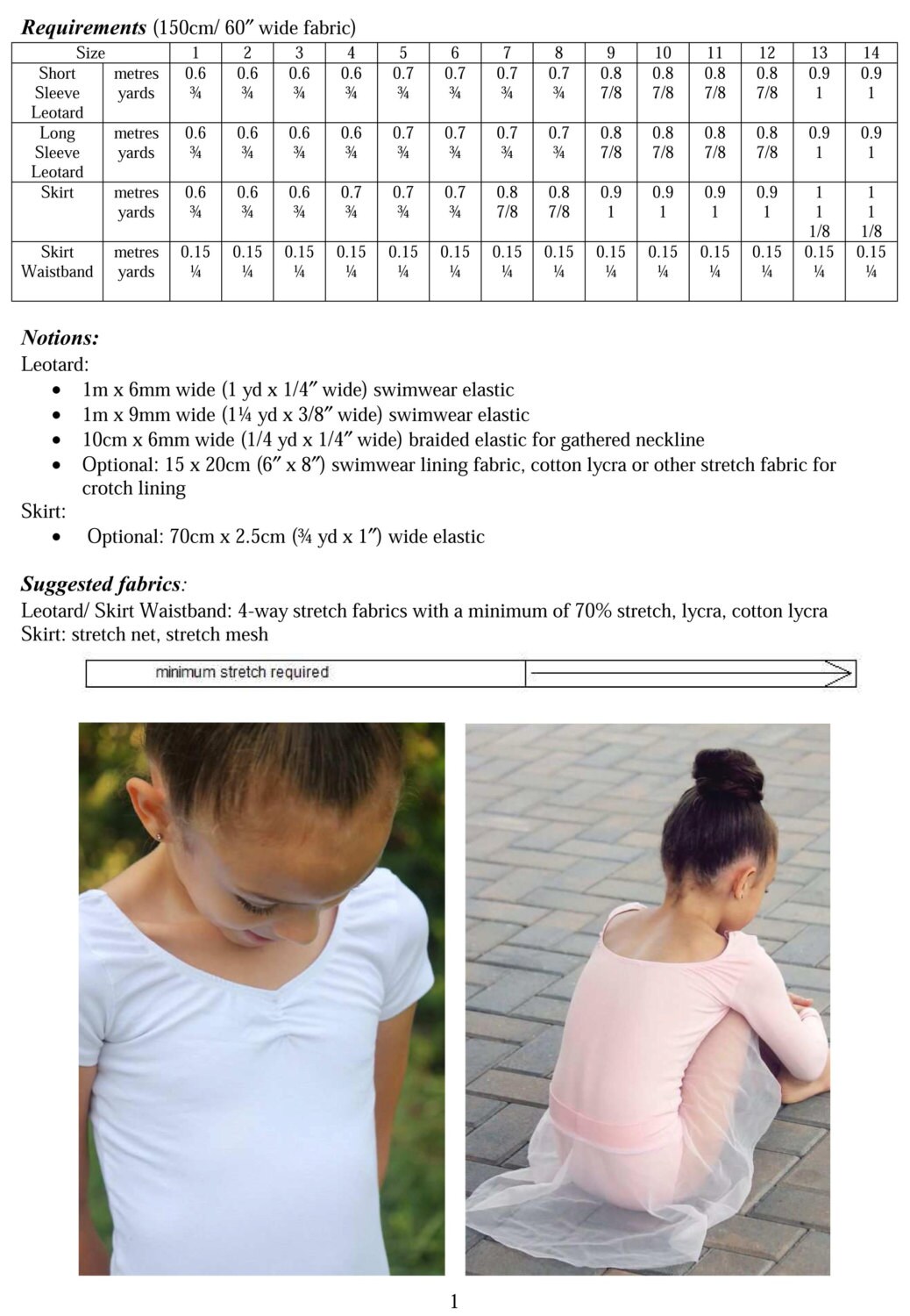 Ballet Leotard Pattern Ballet Skirt Pdf Sewing Pattern Ballet Etsy Canada