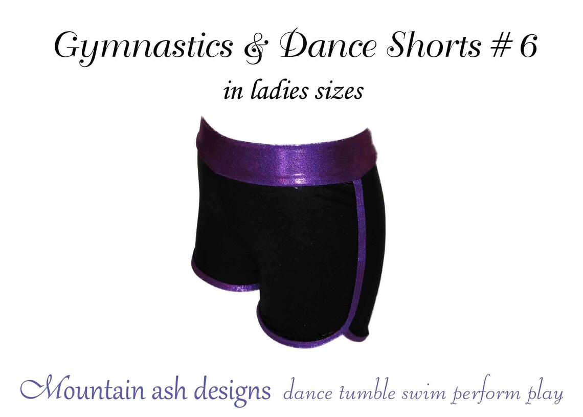 Womens Retro Running Shorts Pattern Gymnastics Dance Shorts 6 Etsy
