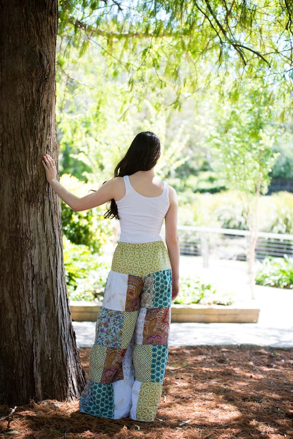 Baggy patchwork pants [self-drafted] : r/sewing