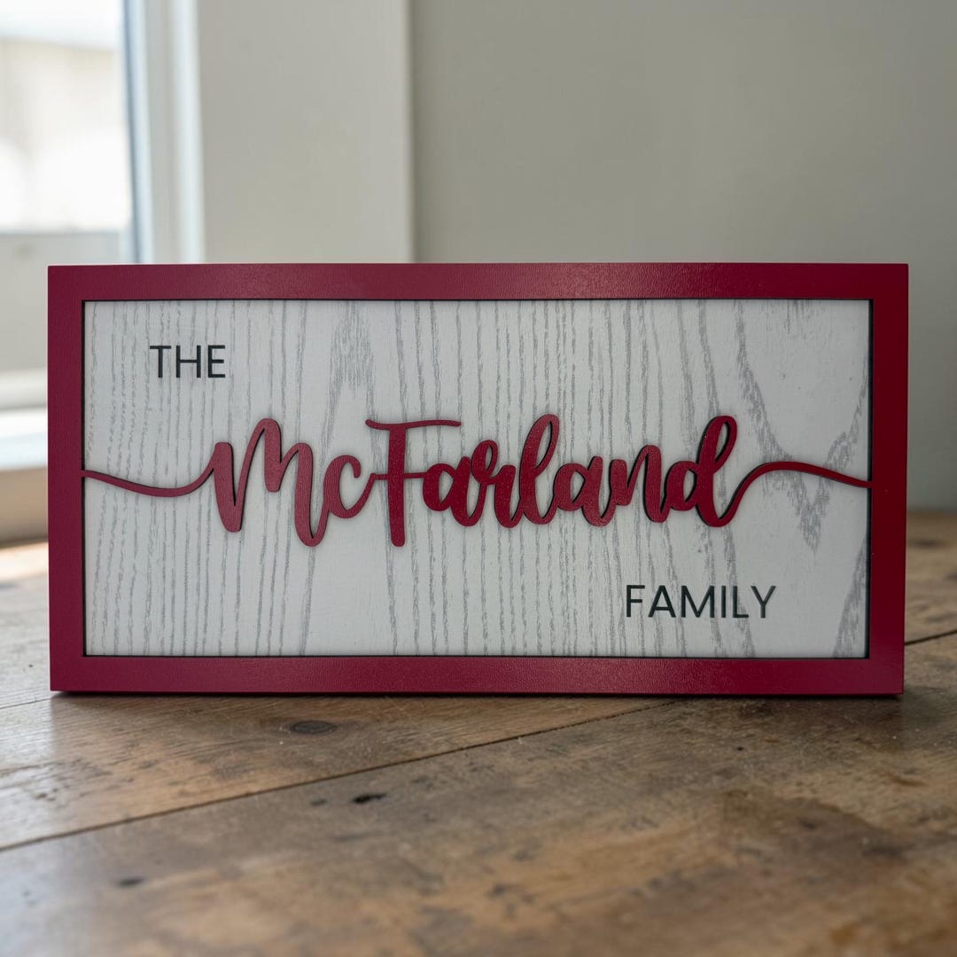 Personalized Family Name Sign | Custom Last Name Wall Decor | Wedding ...