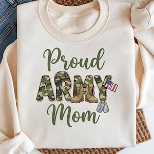 Proud Army Mom PNG | Military Mom Shirt Design (Digital Download) image 1