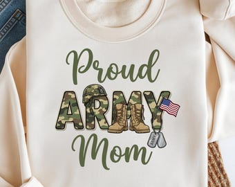 Proud Army Mom PNG | Military Mom Shirt Design (Digital Download)
