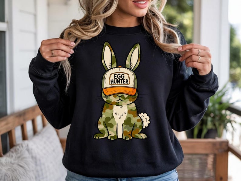 White Camo Rabbit Egg Hunter Bunny PNG | Easter Camo Rabbit Design (digital Download) - Etsy