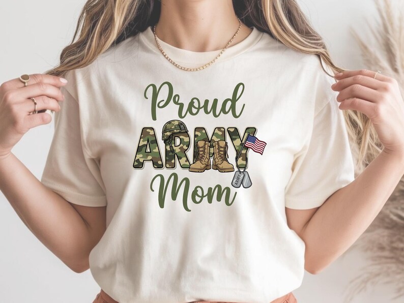 Proud Army Mom PNG | Military Mom Shirt Design (Digital Download) image 5