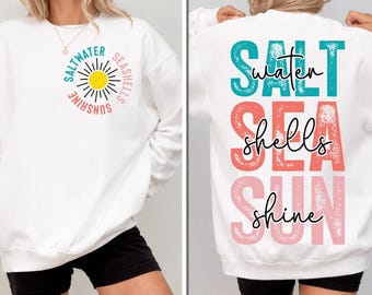Saltwater Seashells Sunshine PNG | Beach Summer Shirt Design | Coastal Vibes PNG (Digital Download)