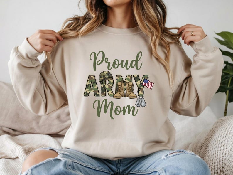 Proud Army Mom PNG | Military Mom Shirt Design (Digital Download) image 2