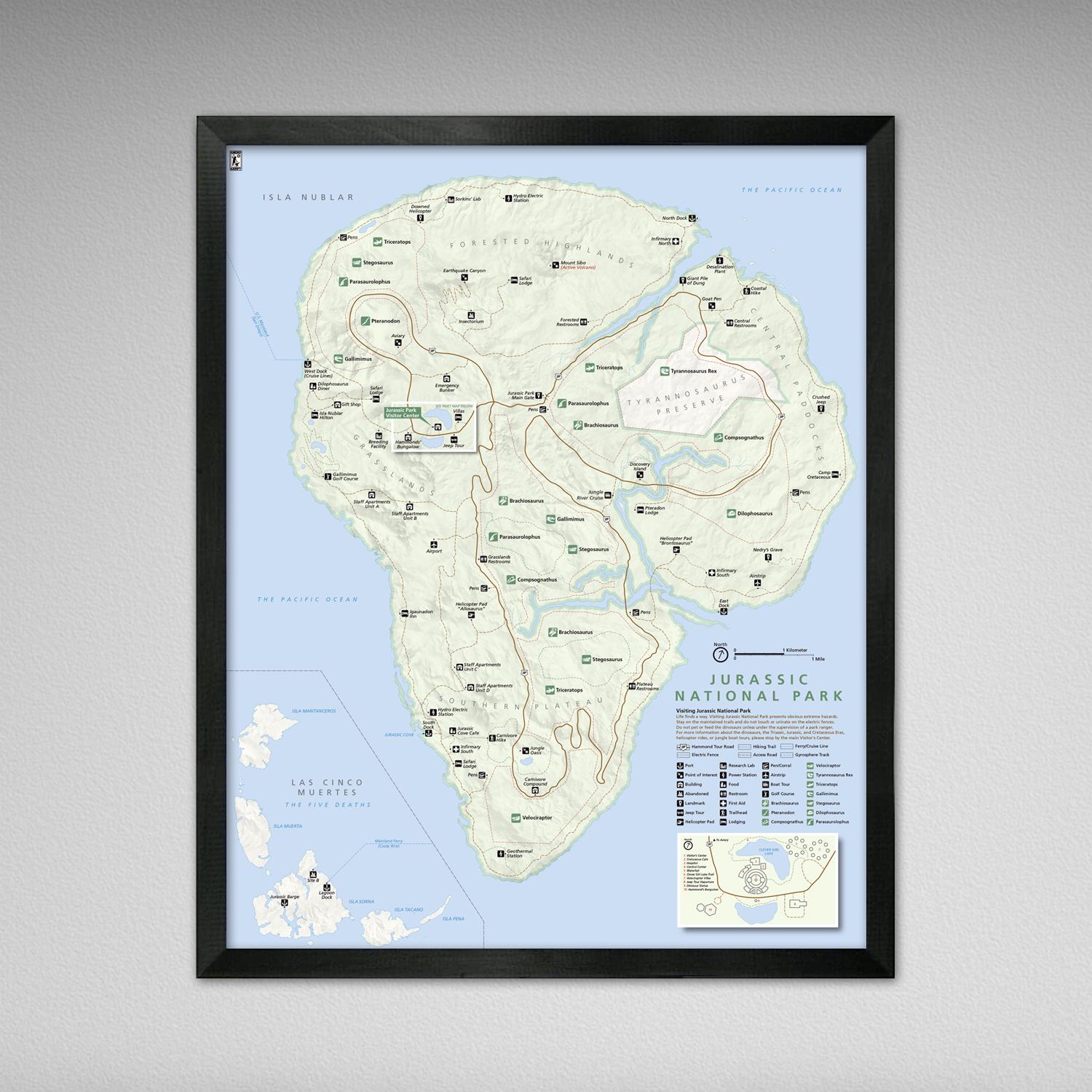Jurassic park map - Etsy 日本