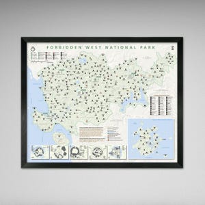 Forbidden West National Park Style 16x20 Inch Map