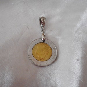 Italy Vintage Coin Pendant 1998