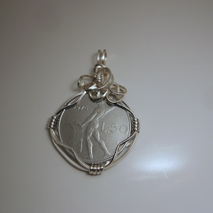 Italy  Lire Coin Pendant 1976