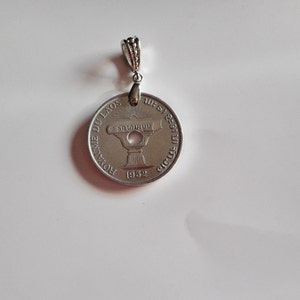 Colgante de monedas laos vintage