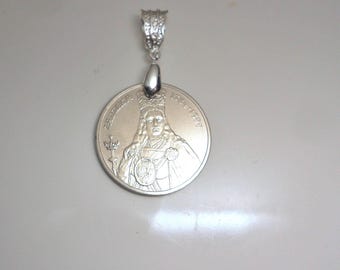 Poland Vintage  "Jadwiga" Coin Pendant