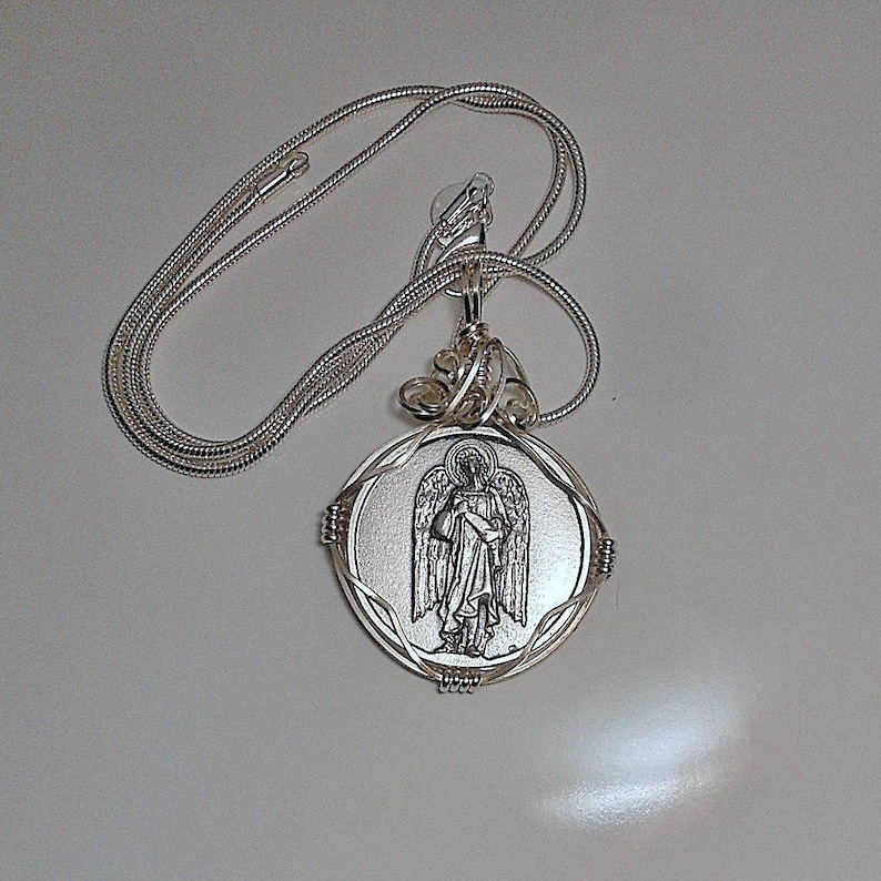 Archangel Saint Raphael Medal Pendant Etsy