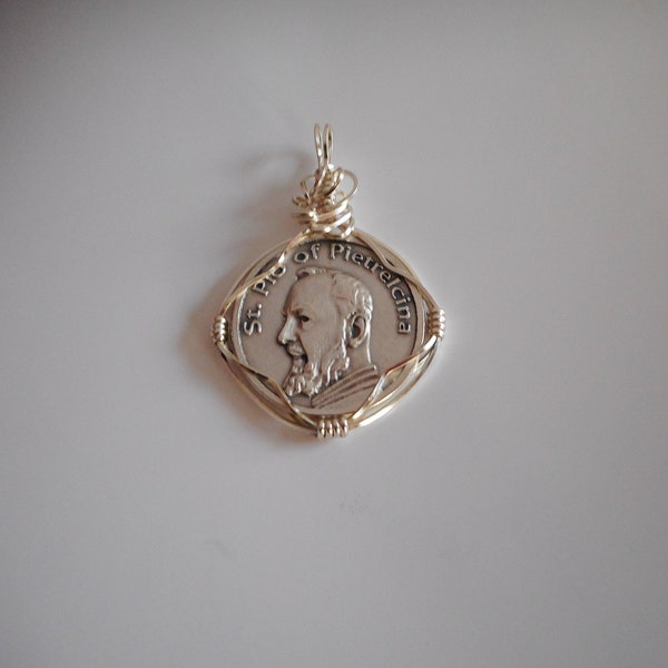 Saint Padre  Pio Religious Medal Pendant