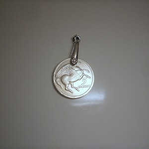 Greece Coin Pendant Necklace 1973