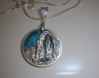 Our Lady of Lourdes Medal Pendant