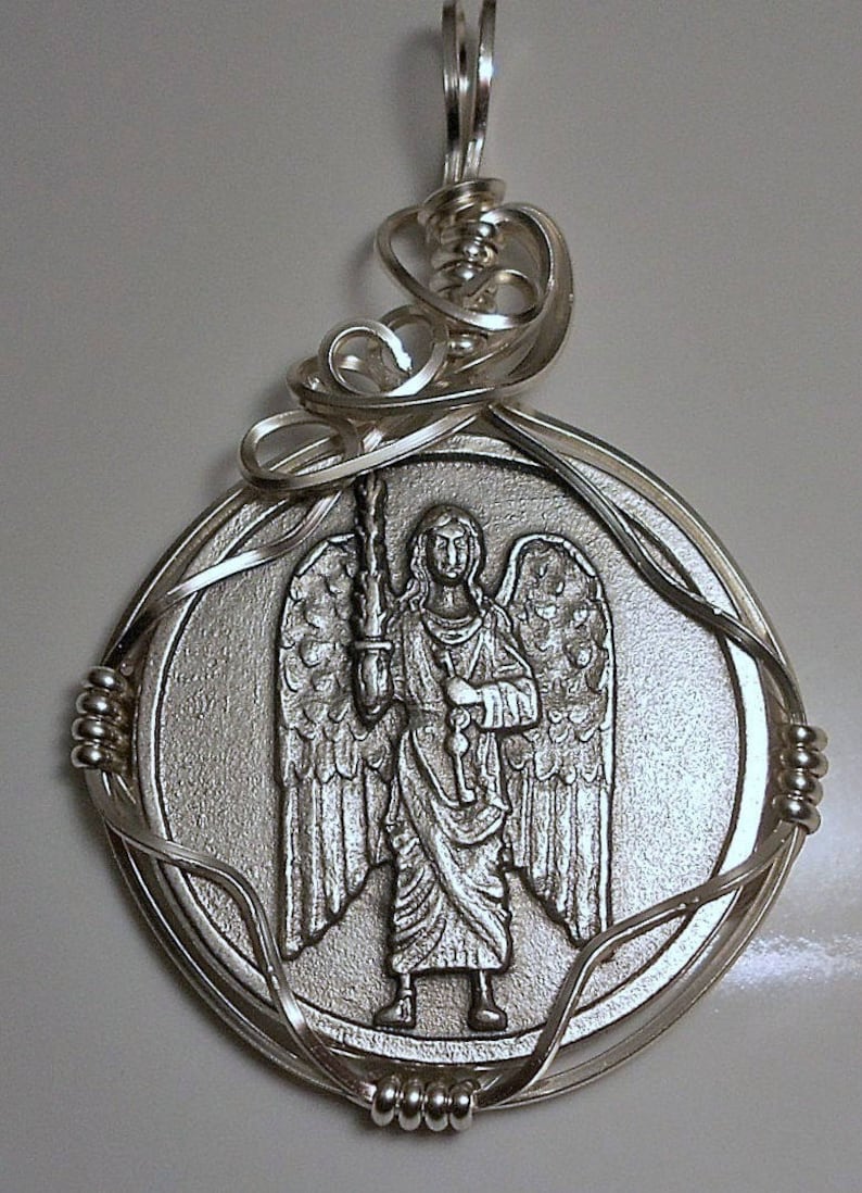 Saint Michael Archangel Medal Pendant Etsy Saint Michael Archangel Medal Pendant Etsy