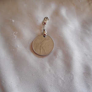 Italy Vintage Coin Pendant Necklace 1963