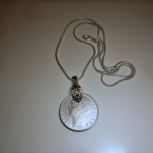 Italy Vintage Coin Pendant Necklace