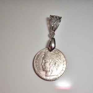 Italy  Vintage Coin Pendant Necklace