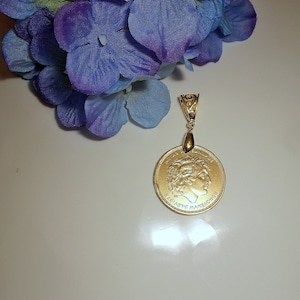 Greece Vintage Coin Pendant
