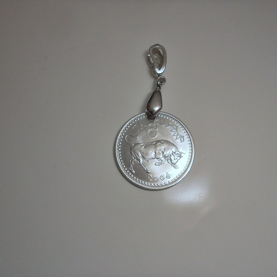 Taurus Astrology Coin Pendant