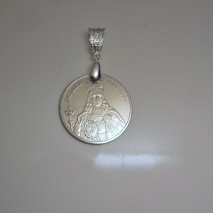 Poland Vintage  &quot;Jadwiga&quot; Coin Pendant