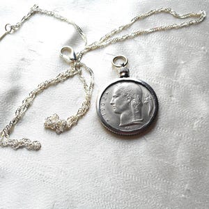 Belgium vintage coin 1962 pendant