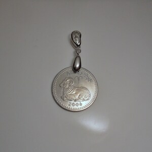 Aries Zodiac Sign Coin Pendant