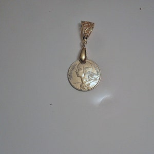 France Coin Pendant Necklace 1971 & 1967