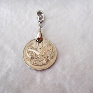 New Zealand Maori Vintage coin pendant