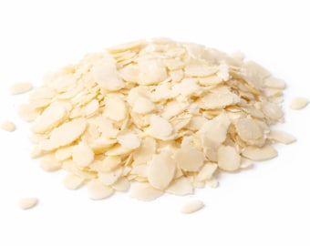 Scaglie di mandorle pelate, mandorle tagliate sottilissime per dolci, guarnizioni e dolciumi, biologiche