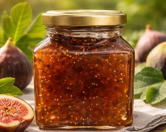 Mermelada de higos artesanal, mermelada natural de postre, 350 g