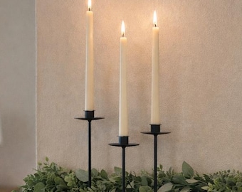Sacré Black Metal Floor Taper Candle Holder by Athena Calderone