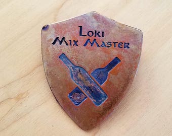 Loki Mix Master - Medallion - Faire Favor - Renaissance Festival - Garb - Loki - Wine - Drinks - Alcohol - Ren Faire - Custom Available