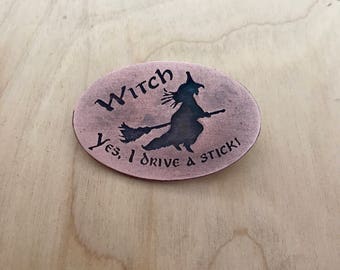 Witch Medallion - Renaissance Festival - Brooch - Faire Favor - Cosplay - Comic Con - Costume - Costuming - stocking Stuffer