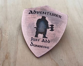 Adventurer - Medallion - Faire Favor - Renaissanc Festival - Garb  -  Gamer- Tabletop - Ren Faire - Custom Available