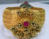 antique solid gold bangle bracelet  collectors piece -387-5