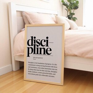 motivational poster
discipline wall art
inspirational quotes
boss lady gift
wall art for men
printable wall art
office wall art
graduation gift
masculine wall art
minimalist poster
typography poster
gym art
classroom decor