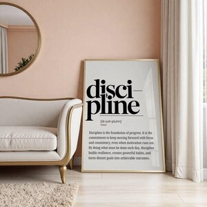 motivational poster
discipline wall art
inspirational quotes
boss lady gift
wall art for men
printable wall art
office wall art
graduation gift
masculine wall art
minimalist poster
typography poster
gym art
classroom decor