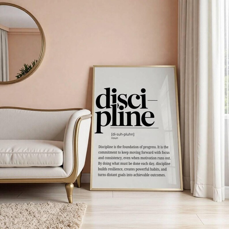 motivational poster
discipline wall art
inspirational quotes
boss lady gift
wall art for men
printable wall art
office wall art
graduation gift
masculine wall art
minimalist poster
typography poster
gym art
classroom decor
